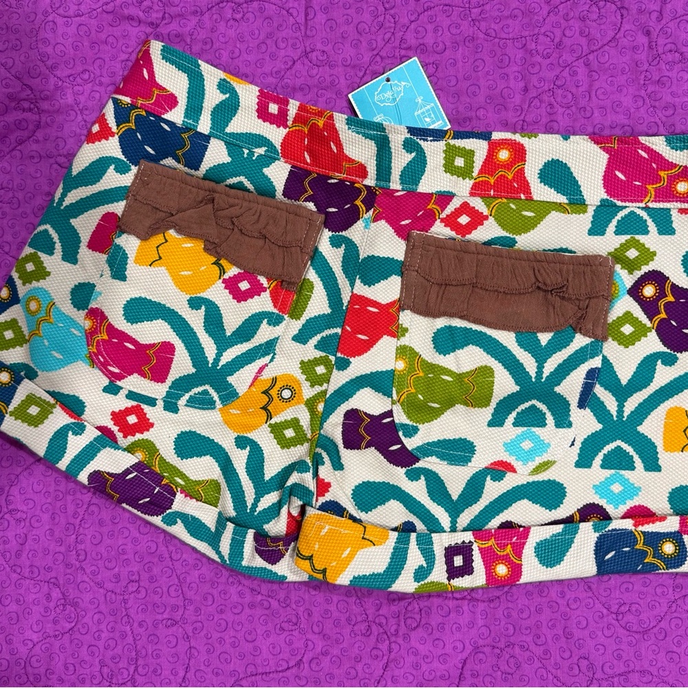Judith March Aztec Bird print shorts women’s large NWT - Picture 2 of 7